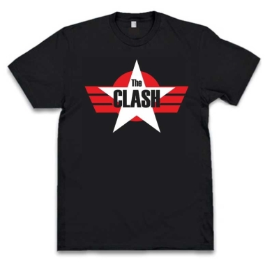 Camiseta negra The Clash Estrella