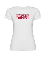 Camiseta mujer stranger things letras