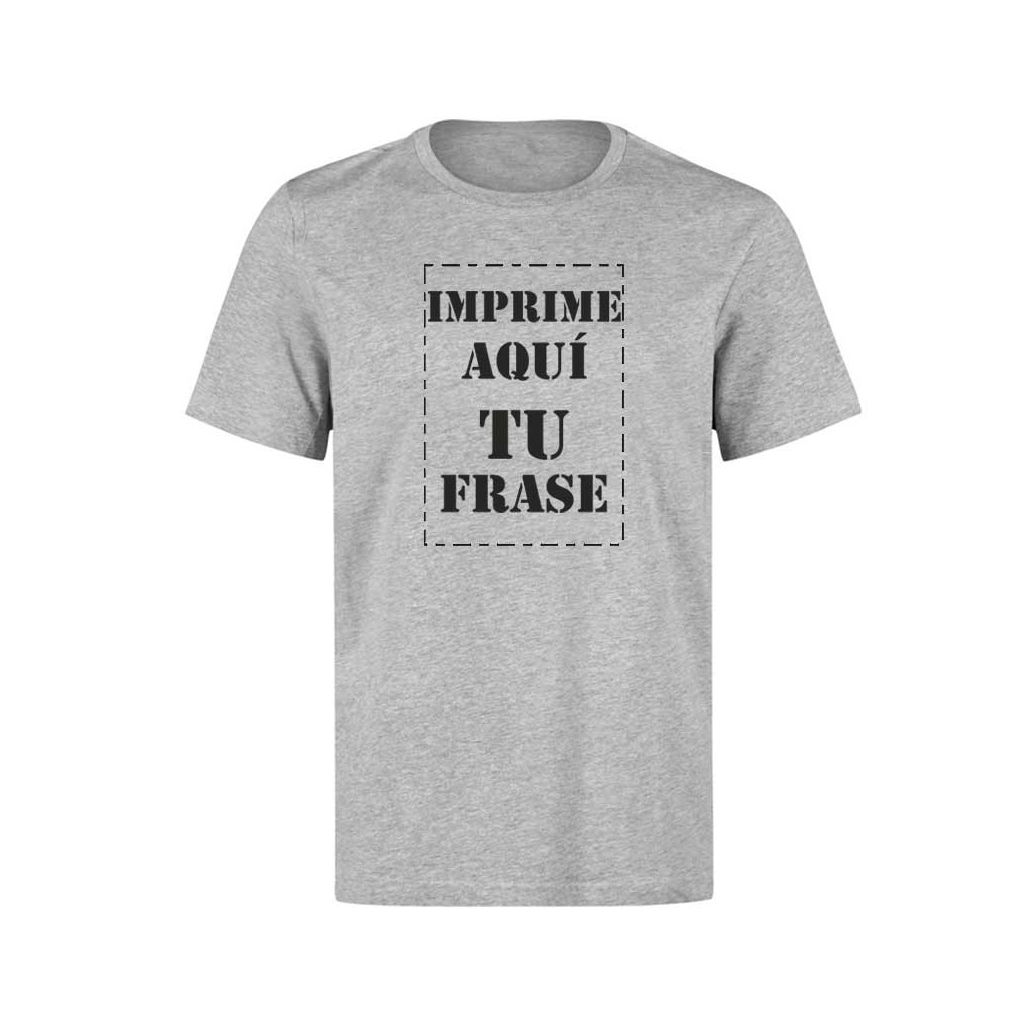 Camiseta gris personalizada frase
