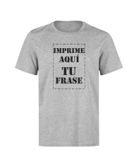 Camiseta gris personalizada frase