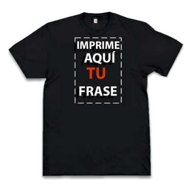 Camiseta Negra personalizada frase
