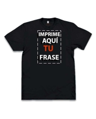 Camiseta Negra personalizada frase