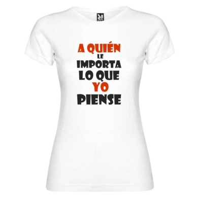 Camiseta mujer blanca personalizada frase