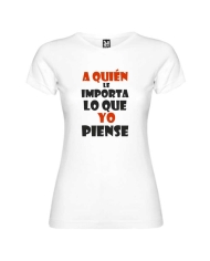 Camiseta mujer blanca personalizada frase
