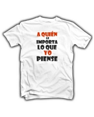 Camiseta blanca personalizada frase