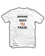 Camiseta blanca personalizada frase