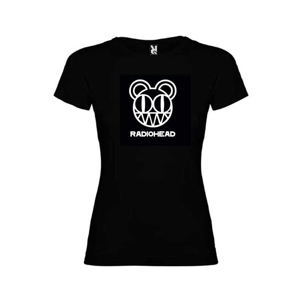 Camiseta Mujer Radiohead negra logo