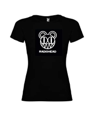 Camiseta Mujer Radiohead negra logo
