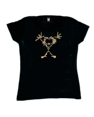 Camiseta mujer Pearl Jam dorado