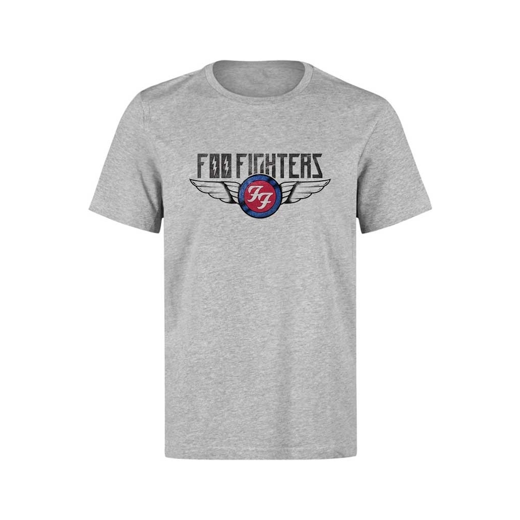 Camiseta gris Foo Fighters alas