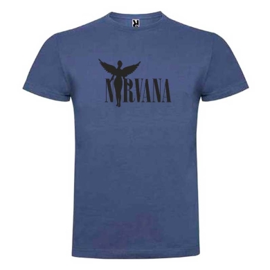 Camiseta azul Nirvana in utero