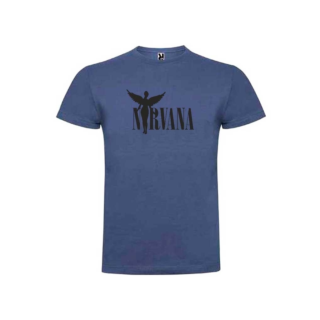 Camiseta azul Nirvana in utero