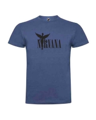 Camiseta azul Nirvana in utero