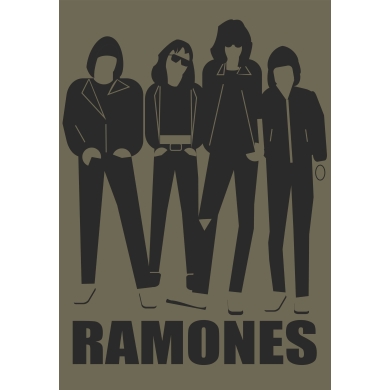 Camiseta Grupo Ramones Kaki Camiseta Grupo Ramones Kaki