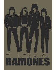 Camiseta Grupo Ramones Kaki Camiseta Grupo Ramones Kaki