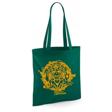 Bolsa verde Miss Caffeina tigre Bolsa verde Miss Caffeina tigre