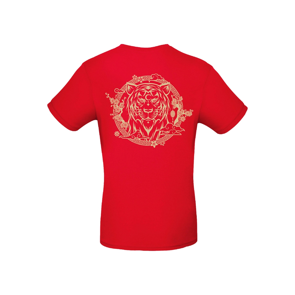 Camiseta roja Miss Caffeina tigre