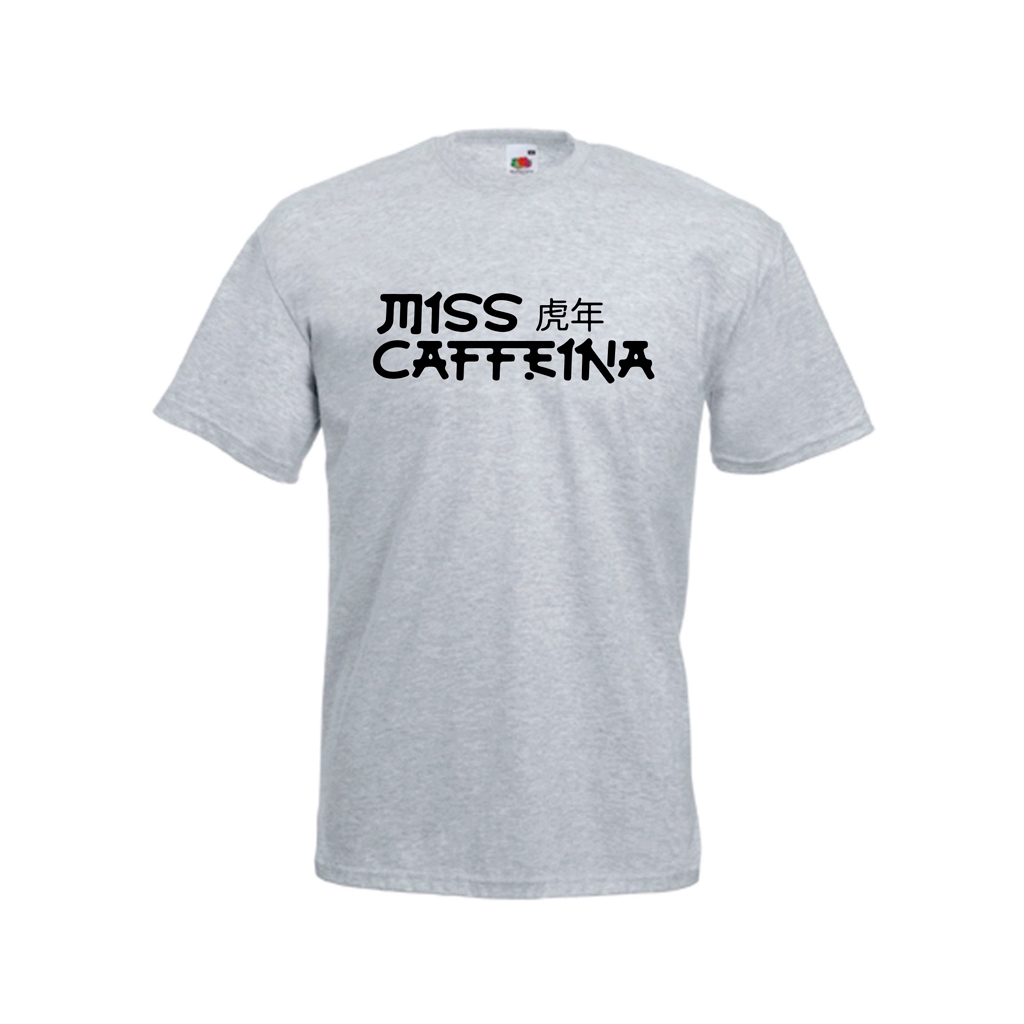 Camiseta gris Miss Caffeina tigre