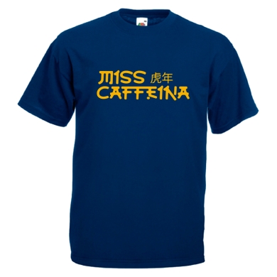 Camiseta azul Miss Caffeina tigre Camiseta azul Miss Caffeina tigre