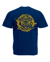 Camiseta azul Miss Caffeina tigre