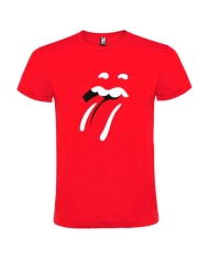 Camiseta Rolling Stones roja