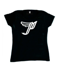 Camiseta mujer Negra Pixies logo blanco