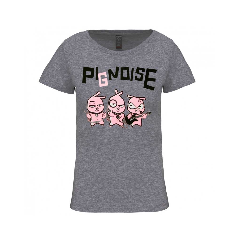 Camiseta Pignoise mujer tres cerditos gris