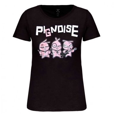 Camiseta Pignoise mujer tres cerditos negra