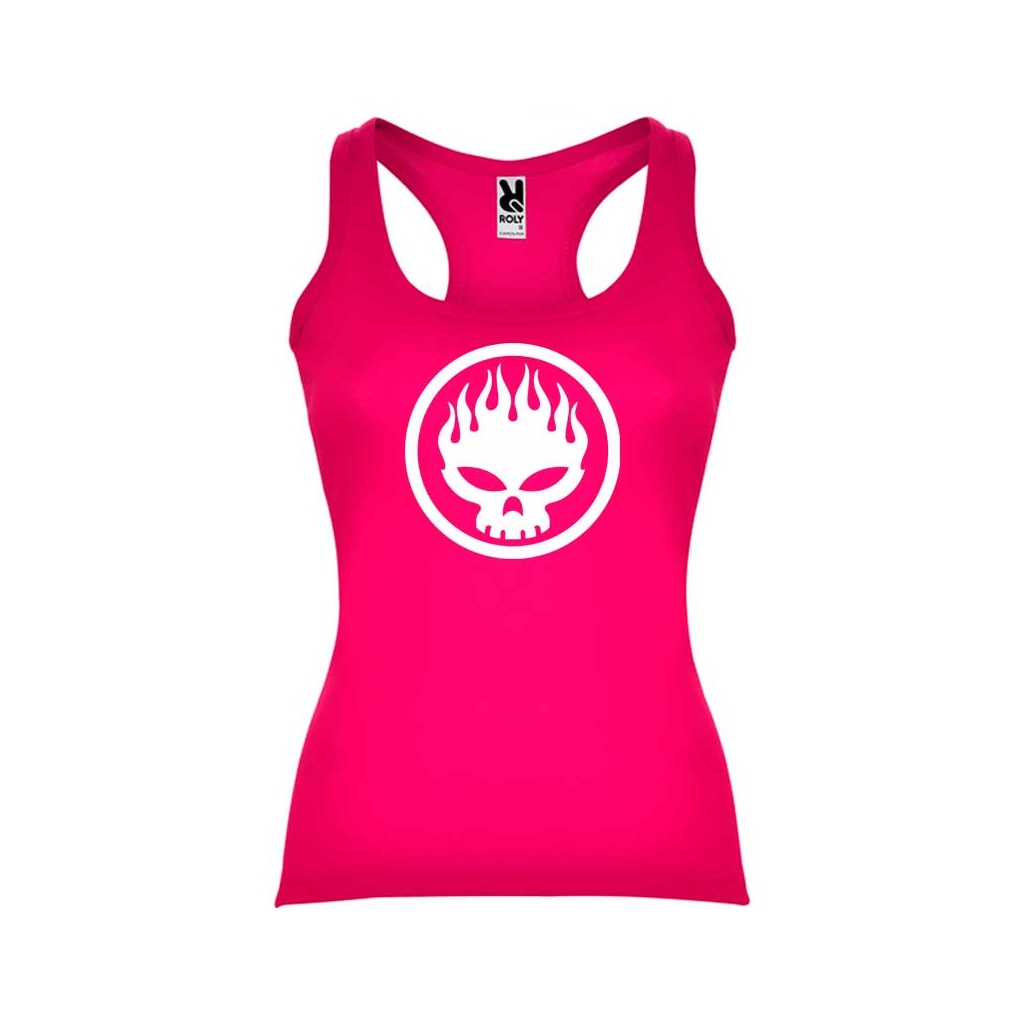 Camiseta mujer The offspring tirantes fucsia