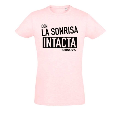 Camiseta rosa Shinova sonrisa intacta