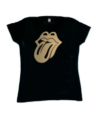 Camiseta Rolling Stones negra