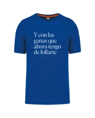 Camiseta azul Lori Meyers y con las ganas
