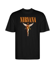 Camiseta negra Nirvana oversize in utero