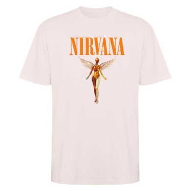 Camiseta Nirvana oversize blanco vintage
