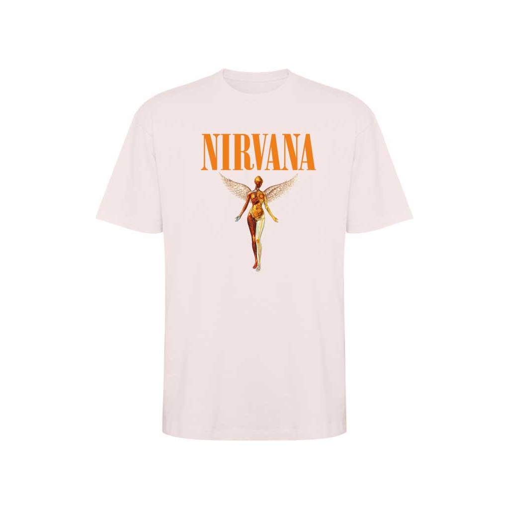 Camiseta Nirvana oversize blanco vintage