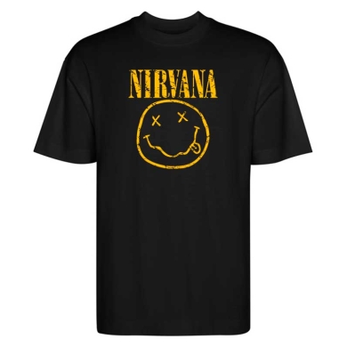 Camiseta negra Nirvana oversize
