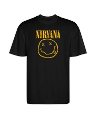 Camiseta negra Nirvana oversize