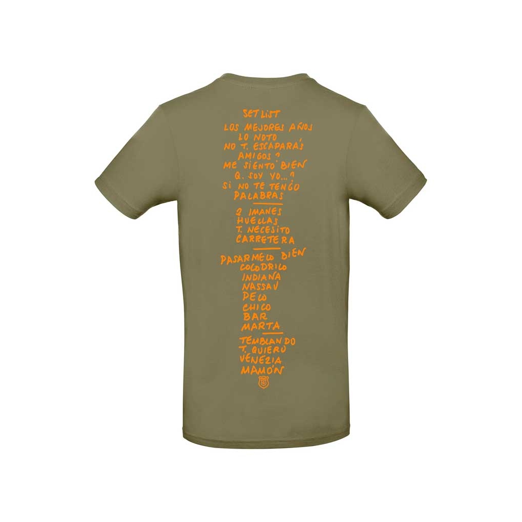 Camiseta Kaki Hombres G setlist