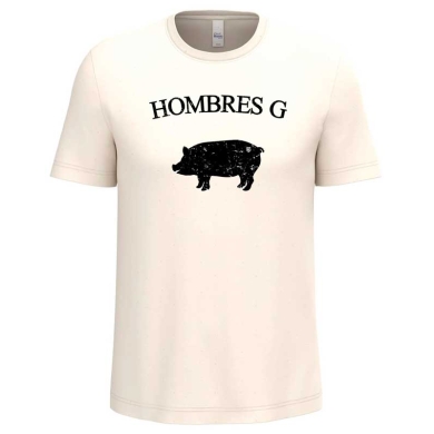 Camiseta natural Hombres G los mejores cerdo