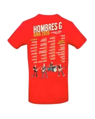 Camiseta roja Hombres G gira 2026