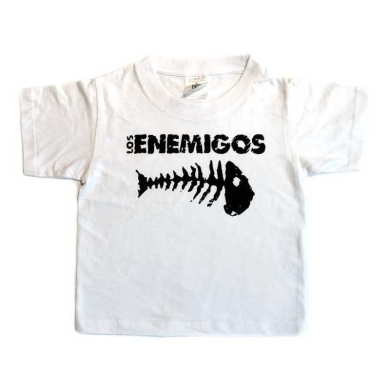 Camiseta Los Enemigos niño Raspa blanca