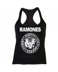 Camiseta mujer Ramones tirante negra